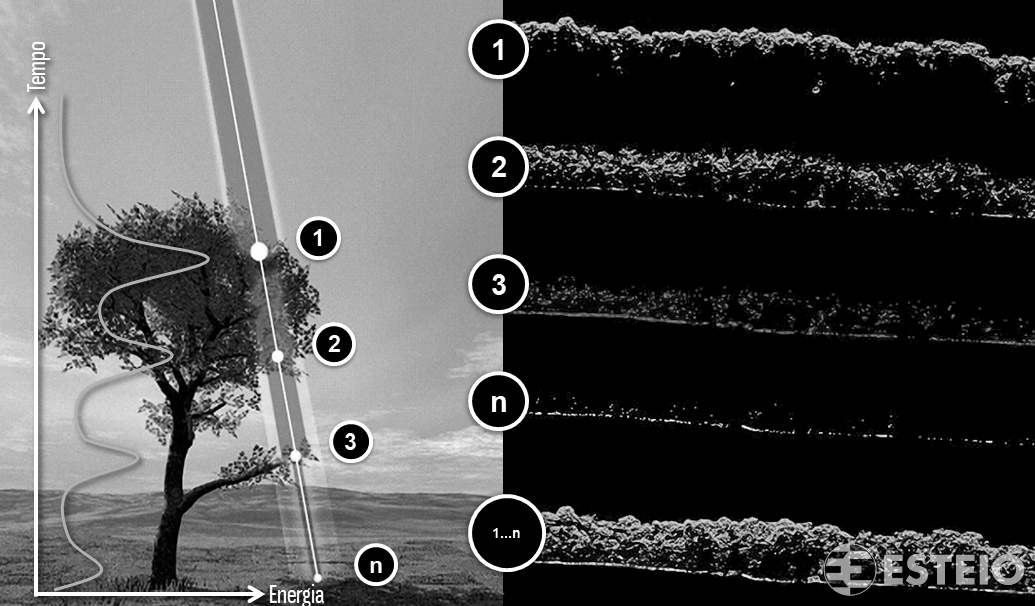 Múltiplos Retornos do LiDAR - Adaptado de Optech – General – Perry DesRosiers - 2007